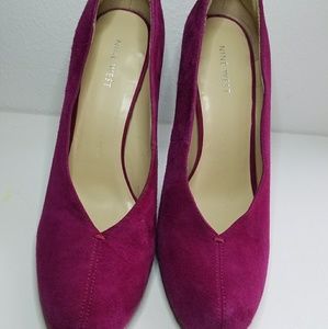 Nine West Suede Fuchsia Pumps